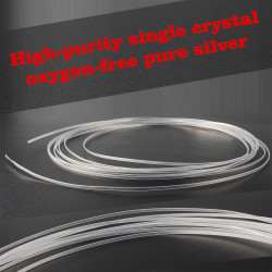 Pure Silver Hifi FEP Skin Machine Inner Signal Bulk Audio Cable Single Crystal Square Core 