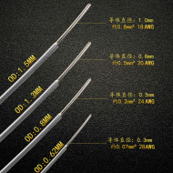 0.62mm/0.8mm/1.3mm/1.5mm High Purity Oxygen Free Pure Silver DIY Hifi Audio Signal Bulk Cable