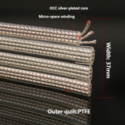 12 x 18AWG High-fidelity HiFi Micro Space Cable Double Shielded OCC Silver-plated DIY Bulk Cable