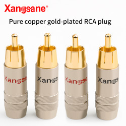 4 Pcs Rca Pure Copper Gold-plated DIY Welding Plug 