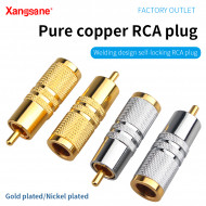 High Quality Pure Copper Gold-plated/nickel-plated RCA Plug 8mm-10mm Diameter