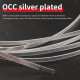 5N OCC Silver Plated Hi-Fi HiFi Audio Power Cable Speaker Cable FEP Insulated DIY Cable