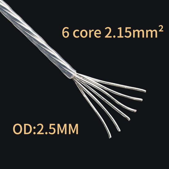 Pure Silver 2.5mm²/2.15mm²  13AWG 14AWG Audio Machine Inner Cable DIY Headphone Signal Rca Xlr AUX Car Bulk Cable