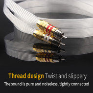 Audiophile OCC Silver-plated Audio Hifi Rca Cable 