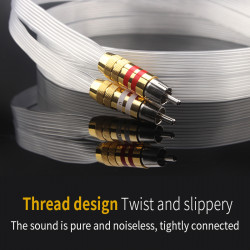 Audiophile OCC Silver-plated Audio Hifi Rca Cable 