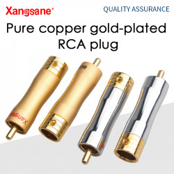 Audio Grade 4pcs Pure Copper Gold-plated RCA Plug