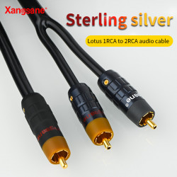 4N Pure Silver One Rca To Two Rca Audio Cable 