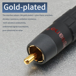  Pure Copper Gold-plated RCA Plug Hifi Shape Audio Signal Cable Welding Type Audio Terminal