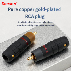 Pure Copper Gold-plated RCA Plug Hifi Shape Audio Signal Cable Welding Type Audio Terminal