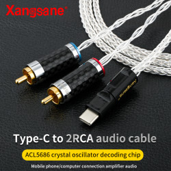 Audio Grade OCC Silver-plated Type C To 2 Rca Cable