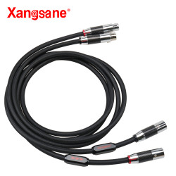 Xangsane High Fidelity 6N Pure Silver Xlr Cable Carbon Fiber Fidelity Plug Amplifier CD Connection Cable