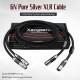 Xangsane High Fidelity 6N Pure Silver Xlr Cable Carbon Fiber Fidelity Plug Amplifier CD Connection Cable