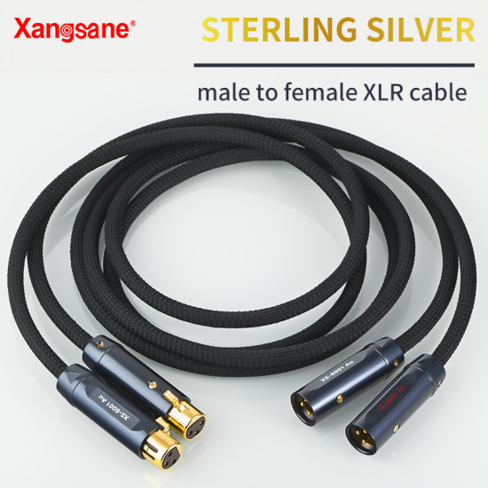 Audio 4N Pure Silver XLR Cable Amplifier Microphone Connection Cable