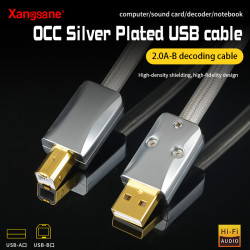 OCC Silver-plated USB A To B Audio Cable Decoder Conversion Cable 