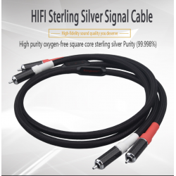 Audio HiFi 4N Pure Silver Core RCA Cable 