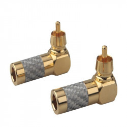 4Pcs Copper Gold Plated Male RCA Hifi Audio Amplifier Cable Plug DIY Accessories