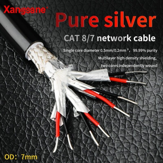 99.99% Pure Silver Bulk Cable for DIY CAT 8 Network USB AB 3.0 40Gbps 2000MHz