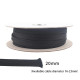 3mm/5mm/8mm/12mm/15mm/20mm Advanced Black Pure Cotton Shock Absorption Net Audio Hifi Signal Cable Power Cable Speaker Cable Net