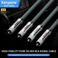 Xangsane XS-CYRCA 99.99% 4N Pure Silver RCA Cable 4X0.2mm² Signal Cable Audio Cable Power Amplifier 