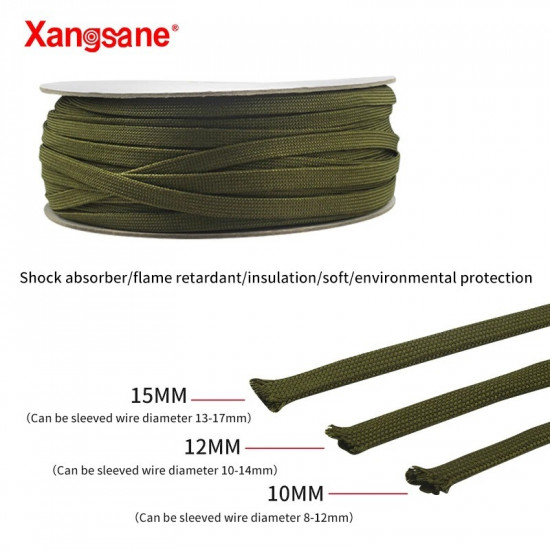 4mm/6mm/8mm/12mm/15mm Shielding Net Green Pure Cotton Shock Absorbing Audio Hifi Signal Cable Power Cord Speaker Speaker Wire 4mm/6mm/8mm/12mm/15mm Shielding Net Green Pure Cotton Shock Absorbing Audio Hifi Signal Cable Power Cord Speaker Speaker Wire