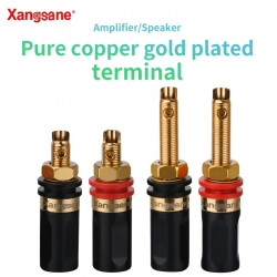 Xangsane Gold-Plated Copper Hi-Fi Speaker Terminal Block, Banana Plug Socket Connectors for Amplifier, CD Player & Audio Equipment