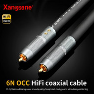 6N OCC HiFi Coaxial Audio Cable Gold-plated Plug 75 Ω Rca Cable Output SPDIF Digital Decoding TV Amplifier
