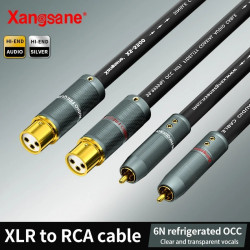 XS-5500 Frozen 6N Hifi OCC XLR To RCA Mixing Console Amplifier Audio Adapter Audio Connection Cable