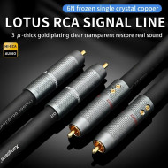 6N Frozen Single Crystal Copper Signal Rca Cable for Power Amplifier Audio Lotus Signal Cable