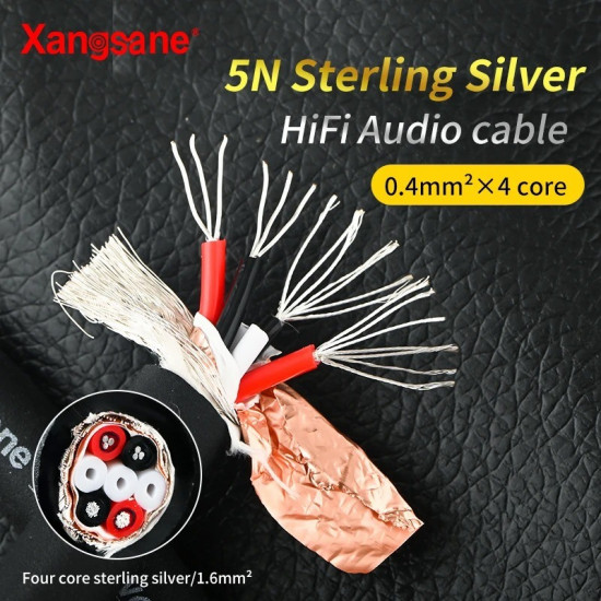 Xangsane 5N 1.6mm ² 4-core Sterling Silver Audio Cable HiFi USB Decoding Cable RCA Cable XLR Cable DIY Bulk Cable Xangsane 5N 1.6mm ² 4-core Sterling Silver Audio Cable HiFi USB Decoding Cable RCA Cable XLR Cable DIY Bulk Cable