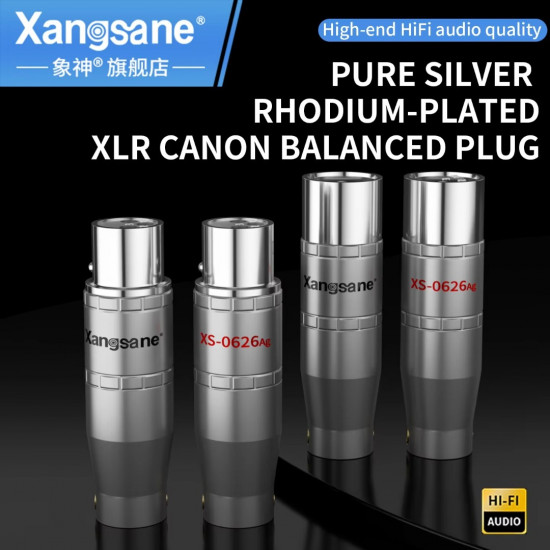 Xangsan Pure Silver Cannon Balanced Plug XLR Balanced Cable Male-Female Terminal Three-Core Balanced DIY Plug