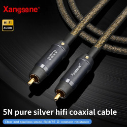 Pure Silver Hifi Coaxial Cable 75 Ω Hifi Rca Cable Output SPDIF Digital Decoding TV Power Amplifier 5.1 Cable