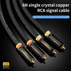 Xangsane 3300 6N Frozen Single Crystal Copper Core + Gold-plated Plug RCA Audio Cable