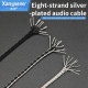 Xangsane Loose Wire XS-8Y Silver-plated Material 8-strand Weaving Headphone Cable DIY HiFi Unplugged Wire