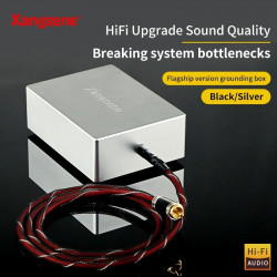 Xangsane Aluminum Alloy Hifi Grounding Box Audio Electronic Mute OCC Silver Plated Pure Silver Grounding Wire