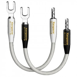 Xangsane Pure Sterling Silver Jumper Speaker Bridge Cable High and Low Split-line Banana Y Plug
