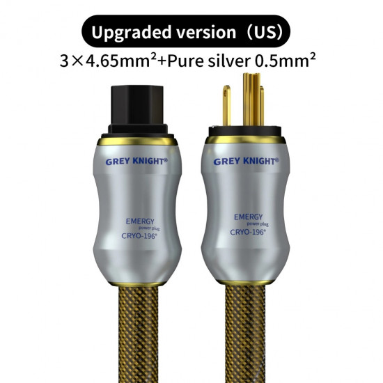 12AWG Single Crystal Copper 20AWG Pure Silver HiFi Power Cable AU/US/EU Audiophile Audio CD Amplifier