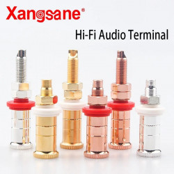 Xangsane 0683 Copper Sand Gold / Silver-plated / Copper Hifi Speaker Terminal Binding Post Female Welded Type Plug