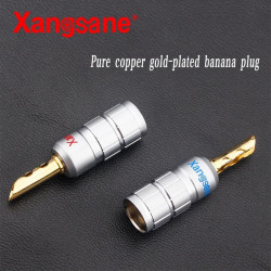 8pcs Copper Banana Speaker Plug Power Amplifier Audio Plug Screw Solder-free