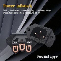 XS-J02 No Welding Power Supply Tailstock AC Power IEC Socket Copper Gold-plated/rhodium-plated HIFI Plug Socket