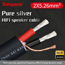Xangsane Pure Silver Hifi Speaker Cable Main Sound Box Cable DIY Center Cable Banana Plug Y Plug Surround Cable