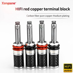 Xangsane Binding Post Copper Rhodium Plated Hifi Terminal Block Hifi Banana Plug Female Socket Audio Plug