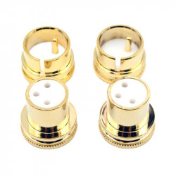 2Pcs Gold Plated Copper XLR Plug Cover Dust Cap Shielded Anti-oxidation Noise Stopper Audio Adapter Protector