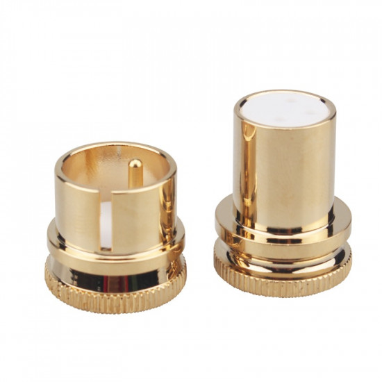 20 Pcs Gold Plated Copper RCA Plug Caps - Noise Stopper PTFE Version