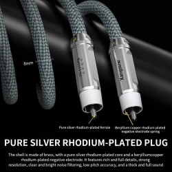 Xangsane XS-CYRCA 99.99% 4N Pure Silver RCA Cable 4X0.2mm² Signal Cable Audio Cable Power Amplifier 