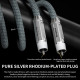 Xangsane XS-CYRCA 99.99% 4N Pure Silver RCA Cable 4X0.2mm² Signal Cable Audio Cable Power Amplifier Xangsane XS-CYRCA 99.99% 4N Pure Silver RCA Cable 4X0.2mm² Signal Cable Audio Cable Power Amplifier