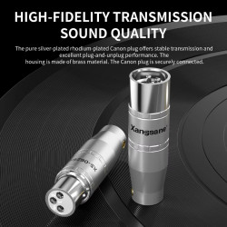 Xangsan Pure Silver Cannon Balanced Plug XLR Balanced Cable Male-Female Terminal Three-Core Balanced DIY Plug