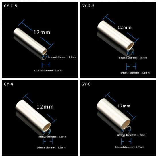 HiFi Pure Silver Wiring Protection Tube, Audio Cable Sleeve Sheath, Speaker Power Cable Damping Pressure Tube for Audiophile Equipment