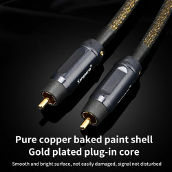Pure Silver Hifi Coaxial Cable 75 Ω Hifi Rca Cable Output SPDIF Digital Decoding TV Power Amplifier 5.1 Cable