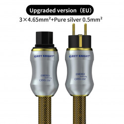 12AWG Single Crystal Copper + 20AWG Pure Silver HiFi Power Cable AU/US/EU Audiophile Audio CD Amplifier Filter Cable