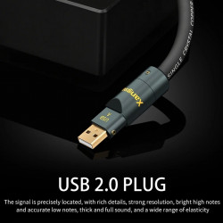 Xangsane 3300 Audio Cable Premium Frozen 6N Single-Crystal Copper USB Cable for High-Fidelity Audio & Data 